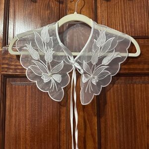 Elegant Sheer Floral Collar